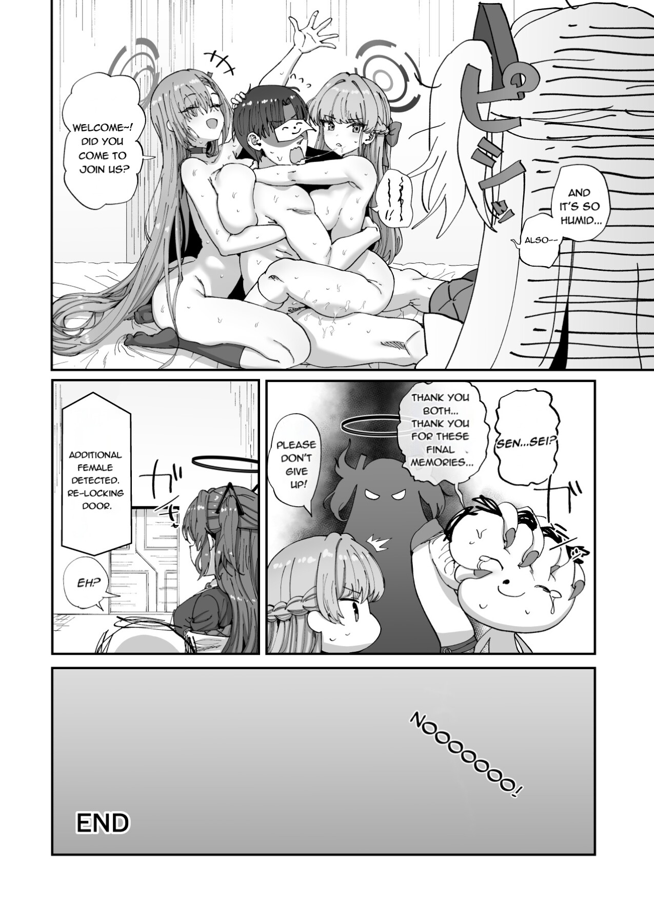 Hentai Manga Comic-A room you can't leave unless you have sex with Asuna and Toki-Read-31